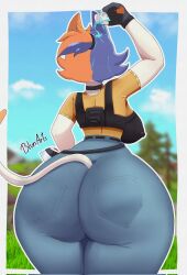 1girls anthro blunarts fortnite fortnite:_battle_royale furry huge_ass tagme