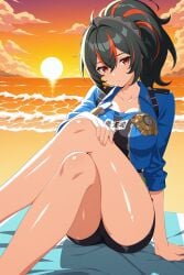 1girls ai_generated female female_focus female_only hoyoverse light-skinned_female light_skin mihoyo mihoyo_technology_(shanghai)_co._ltd. new_eridu_public_security solo solo_female solo_focus zenless_zone_zero zhu_yuan