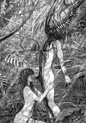 blindfold blood dinosaur fellatio gore guro jungle leolee nude sex tyrannosaurus_rex what