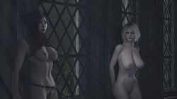 2girls 3d ada_wong ashley_graham females_only game_screenshot mod nude nude_female nude_mod resident_evil resident_evil_4_remake