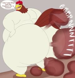 ass_bigger_than_head avian big_ass chicken fart fart_cloud fart_everywhere fart_fetish farting fat foghorn_leghorn gay looking_at_viewer looney_tunes megacoolbear_(artist) shaking_butt teasing_viewer
