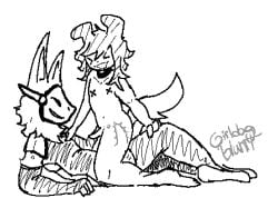 anal anal_sex animal_humanoid anthro canid canid_humanoid canine cowgirl_position dog_ears duo female from_front_position futanari genitals girldogblunt humanoid intersex intersex/female machine male mammal mammal_humanoid monochrome nude on_bottom on_top penetration penile penile_penetration penis protogen sex small_penis tail x-ray_view