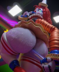 animatronic animatronic_female big_ass clown_girl five_nights_at_freddy's jackie_(fnaf) red_hair secrets_of_the_mimic sex_toy solo the_mimic thick_ass