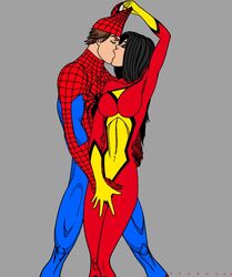 dirtydennis female jessica_drew male marvel peter_parker spider-man spider-man_(series) spider-woman straight_hair