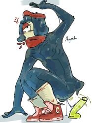 anal blot_(dandy's_world) blush dandy's_world dildo dildo_in_ass gay mime sanfic215949 solo_male sweat