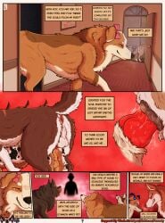 animal_genitalia animal_penis animal_pussy animal_vulva anus australian_shepherd background_character balls blush blush_lines blushing_profusely bodily_fluids border_collie bow_ribbon canid canid_demon canine canine_genitalia canine_penis canine_pussy canine_vulva canis collie demon domestic_dog duo english_text female feral feral_on_feral feral_penetrated feral_penetrating feral_penetrating_feral genital_fluids genitals german_shepherd hellhound herding_dog hi_res husky intimidation knot knotting male male/female male/male male_penetrated male_penetrating male_penetrating_male mammal mey_(parooty) musk musk_clouds musky_penis mythological_canine mythological_creature mythology narration nordic_sled_dog parooty pastoral_dog penetration penis pink_anus pink_background puffy_anus roxel_(parooty) scared sex sheepdog side_view simple_background smile spitz sweat sweatdrop text vein veiny_knot veiny_penis walking