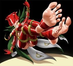 1girls barefoot feet foot_fetish footcroft presenting_feet red_toenails rosemon soles
