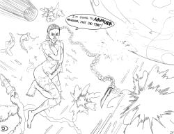 angry angry_face covering_breasts covering_crotch female gilf invincible long_hair mad no_genitals_shown older_female ripped_clothing thula viltrumite