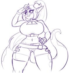 big_breasts breasts cleavage female furry huge_breasts lunarspy tagme thick_thighs wide_hips