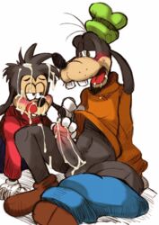 2boys age_difference anal animated cum cum_in_ass cum_inside cum_on_face cum_while_penetrated cumshot disney erection father_and_son furry gay goof_troop goofy holding_penis incest legs_held_open male male_only max_goof no_humans orgasm_from_anal orgasm_from_handjob penis_grab sitting_on_penis spread_legs tongue_out yaoi