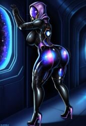 ai_generated alien ass darkeffect female female_focus female_only mass_effect presenting rear_view solo solo_female solo_focus space spacecraft spaceship_interior spacesuit