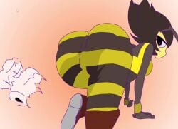 1girls 4_fingers animated ass ass_shaking backboob bee bee_girl big_ass big_booty big_butt booty butt clapping_hands female karri shoes shulkkid tagme twerking vendant video