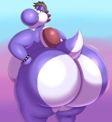 ass_bigger_than_head big_ass fat mario_(series) megacoolbear_(artist) original_character shaking_butt yoshi