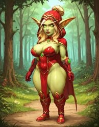 1girls ai_generated female full_body goblin goblin_art goblin_female green_skin latex murzy valeera_sanguinar warcraft world_of_warcraft