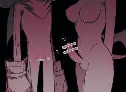 1boy1girl 1cuntboy 1futa a_k1as bat_wings censor_bar censored_penis censored_pussy chest_blush crotch_blush cuntboy hands_behind_back head_out_of_frame intersex intersex/intersex nipples penis_blush rouge_the_bat shadow_the_hedgehog sonic_(series) sonic_the_hedgehog_(series) sweatdrop tail