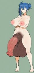 1futa ai_generated balls big_balls big_breasts big_penis blue_eyes blue_hair breasts equine_penis flaccid flaccid_penis futa_only futaalover futanari hair_bun horse_penis horsecock horsecock_futa huge_balls huge_cock human_with_animal_genitalia human_with_horsecock intersex inverted_nipples large_balls large_breasts large_testicles penis side_ponytail standing veiny_balls veiny_penis veiny_testicles