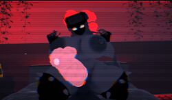3d condom equine_penis futanari horny_futa horsecock huge_balls huge_breasts huge_cock looking_at_viewer penis piercing vrchat vrchat_avatar