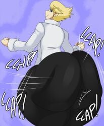 1boy 1femboy ass ass_focus big_ass big_ass_(male) big_butt blonde_hair bottom_heavy bottom_heavy_femboy bottom_heavy_male clapping_ass clapping_butt clapping_buttocks clapping_cheeks denizen1414 huge_ass huge_butt male male_only persona persona_4 shin_megami_tensei teddie_(persona) twerking wide_hips
