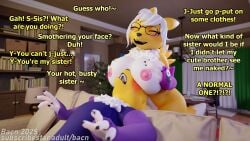 16:9 2025 3d_(artwork) 4k absurd_res anthro areola bacn bandai_namco big_breasts breast_on_face breast_play breast_smother breast_squish breasts brother_(lore) brother_and_sister_(lore) canid canine claws clothed clothed/nude clothed_anthro clothed_male clothing detailed_background dialogue digimon digimon_(species) digital_media_(artwork) duo english_text eyewear female fingers forced fox furniture glasses hair hand_on_breast hi_res huge_breasts hyper hyper_breasts incest_(lore) inside male male/female mammal nipples nude nude_female open_mouth plant renamon renamon_(bacn) shirt sibling_(lore) sister_(lore) sitting smile smothering sofa squish standing tail text topwear white_body widescreen yellow_body