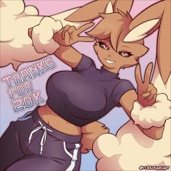 big_breasts breasts_out female furry huge_breasts lopunny pokemon pokemon_(species) tagme thick_ass wide_hips yorusagi