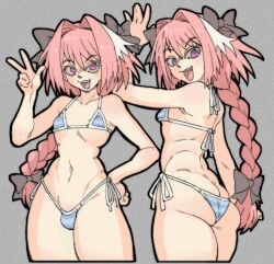 1boy astolfo_(fate) fate/grand_order fate_(series) male pantsu_ripper solo solo_male tagme