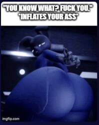 1boy absolutegoofny big_ass blueberry_inflation bubble_butt femboy from_behind from_below huge_ass looking_at_viewer looking_back looking_down looking_down_at_viewer male meme solo tagme teapot_(body_type) thick_thighs trap wide_hips zoidberg656