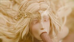 2boys 3d ahe_gao blender blonde_hair blowjob blowjob_face desess3intes elden_ring fellatio femboy fromsoftware long_hair miquella miquella_the_kind sucking_penis tagme tiara twink yaoi yellow_eyes