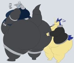 aggron ass_bigger_than_head big_ass don_(megacoolbear) fat gay megacoolbear_(artist) pokemon pokemon_(species) soft_butt squish squishy_butt tank_(megacoolbear) touching_ass typhlosion wobble wobbling_ass