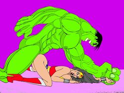 crossover dc_comics dirtydennis doggy_style female green_skin huge_muscles hulk human male marvel nude open_mouth pale_skin sex side_view size_difference straight tagme wonder_woman wonder_woman_(series)