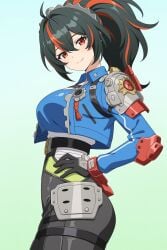 1girls ai_generated female female_focus female_only hoyoverse light-skinned_female light_skin mihoyo mihoyo_technology_(shanghai)_co._ltd. new_eridu_public_security solo solo_female solo_focus zenless_zone_zero zhu_yuan