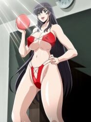 female large_breasts morino_yuuko screencap swimsuit tentacle_and_witches