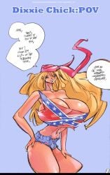 ahe_gao animated animated_gif big_ass big_legs big_thighs bimbo blonde_hair blowjob breast_expansion breast_grab breast_squeeze breasts breasts_bigger_than_head breasts_out comic confederate_flag confederate_flag_bikini daisy_dukes dom_pov gif hyper_breasts hyper_nipples hyper_thighs in_love_with_viewer jean_shorts lactation mamabliss milf milk mommy nipples pov pubes pussy_juice ripped_clothing ripped_pants sex sex_with_viewer slideshow southern southern_belle tagme talking talking_to_viewer text vaginal_penetration vaginal_sex wide_hips