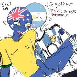 2022_fifa_world_cup 2boys abuse adidas angry argentina argentina_(countryhumans) australia australia_(countryhumans) countryhumans crying cumming domination fifa football_uniform gay green_eyes legs_up nike open_mouth orgasm penetration penis rape slime white_background world_cup