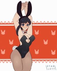 1girls animated arms_up ass big_ass big_breasts big_butt blush bowtie breasts bunny_ears bunny_tail bunnysuit c_starlett chainsaw_man cleavage clothed clothing dancing female female_only higashiyama_kobeni looking_at_viewer no_sound solo solo_female standing thick_thighs video voluptuous wide_hips