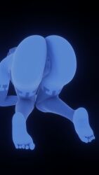 3d anus artificial_intelligence artist_request ass blue_body blue_hair blue_nipples blue_skin cortana cortana_v2 erect_clitoris feet female female_focus female_only halo halo_(series) kneeling open_pussy presenting_anus presenting_hindquarters presenting_pussy pussy sideboob soles