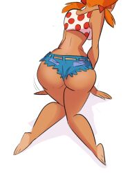 ass big_ass cartoon_network clothes crop_top farmgirl hair herny hillbilly hourglass_figure jean_shorts orange_hair pigtails powerpuff_girls sara_bellum shorts small_top tanline thick_thighs unseen_female_face