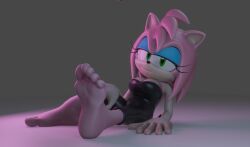 5_toes amy_rose anthro ask-macro-rookie barefoot feet female foot_focus hi_res humanoid_feet looking_at_viewer sega soles solo sonic_(series) sonic_the_hedgehog_(series) toes