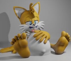 3d_(artwork) 5_toes after_vore anthro ask-macro-rookie barefoot belly big_belly digital_media_(artwork) duo feet foot_focus hi_res humanoid_feet male male/male nude oral_vore same_size_vore sega soles sonic_(series) sonic_the_hedgehog sonic_the_hedgehog_(series) tails toes vore