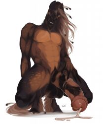 anatomically_correct anatomically_correct_genitalia anatomically_correct_penis animal_genitalia animal_penis anthro balls bodily_fluids brown_body brown_fur brown_mane crouching cum cum_on_ground draft_horse dripping equid equine equine_penis erection feathering flared_penis fur genital_fluids genitals gunterkerr hair hi_res hooves horse leaking_cum looking_at_viewer low-angle_view male mammal mane medial_ring mottled mottled_body mottled_fur mottled_genitalia mottled_penis multicolored_body multicolored_fur multicolored_hair multicolored_penis noz_orlok orange_eyes penile penis sheath smile smirk solo two_tone_body two_tone_fur two_tone_hair two_tone_penis two_tone_tail unguligrade