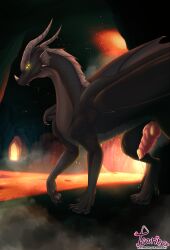 4322chan dragon feral hi_res male obsidian_(dragon) solo