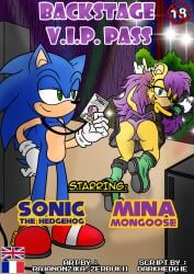 absurd_res anthro archie_comics cameltoe comix darkhedgie female footwear forget_me_knots handwear hi_res male mina_mongoose raianonzika sega sonic_(series) sonic_the_hedgehog sonic_the_hedgehog_(archie) sonic_the_hedgehog_(comics) sonic_the_hedgehog_(series) sonmina