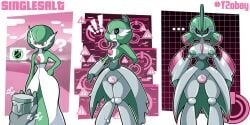 body_modification breast_expansion corruption gardevoir identity_death iron_valiant liquid_metal nipples null_bulge pokemon pokemon_(species) robot_girl robotization singlesalt takeover transformation