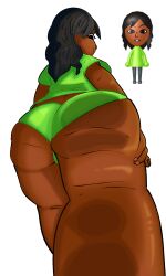 1girls ass_focus big_butt black_hair black_skin cute dark_skin donutdraws faggot female female_focus female_only green_clothing haru_(wii_sports) looking_at_viewer looking_down mii nintendo presenting_ass self_upload solo solo_female solo_focus underwear wii_fit wii_fit_plus wii_fit_u wii_music wii_party wii_sports wii_sports_resort