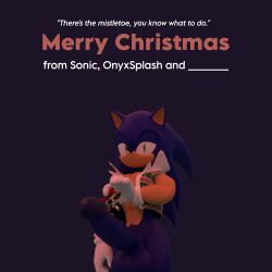 balls big_balls big_penis christmas christmas_card christmas_clothing christmas_outfit christmas_sweater green_eyes hedgehog huge_cock mistletoe onyxsplash pecs penis pubic_hair sonic_(series) sonic_the_hedgehog