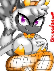 big_breasts blazedscarf bowtie bunny_ears bunnysuit hand_on_own_breast idw_comics idw_publishing mobian_(species) netting sega smile sonic_(series) sonic_the_hedgehog_(comics) sonic_the_hedgehog_(idw) sonic_the_hedgehog_(series) tangle_the_lemur