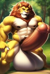 abs ai_generated anthro biceps furry gay hyper hyper_balls hyper_genitalia hyper_penis hyper_testicles lunar38 male male_focus male_only muscle muscles muscular muscular_arms muscular_ass muscular_back muscular_legs muscular_male muscular_thighs nai_diffusion nipples original pecs stable_diffusion veins veiny_penis