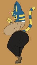 2022 25circle animal_crossing ankha ass big_ass big_breasts breasts bubble_butt female huge_ass huge_breasts nintendo thick_thighs thighs