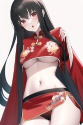 1girls ai_generated embroidery microskirt nai_diffusion original revealing_clothes stable_diffusion underboob upskirt