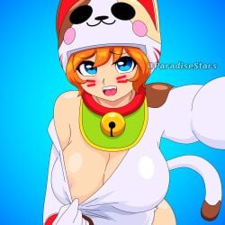 1girls bea_(brawl_stars) big_breasts brawl_stars female neko_bea_(brawl_stars) orange_hair paradisestarsbs tagme