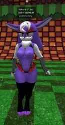 clothing colored_nails fan_character female frilly frilly_clothing half_naked joslin0tengoku lagomorph leporid mammal nails pink_eyes purple_body rabbit second_life sega solo sonic_(series) sonic_the_hedgehog_(series)